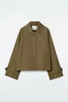 Cos Short Twill Trench Coat In Beige