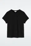 Cos Shrunken Ringer T-shirt In Black