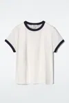 Cos Shrunken Ringer T-shirt In White