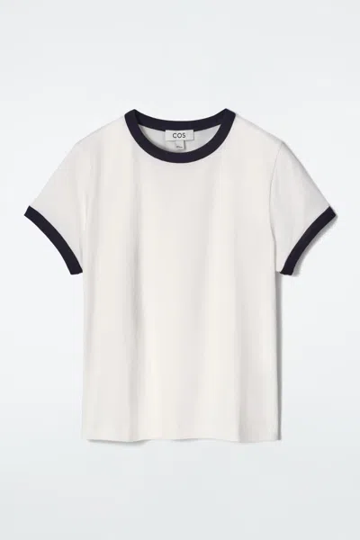 Cos Shrunken Ringer T-shirt In White