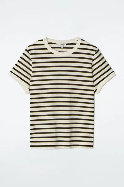 Cos Shrunken Ringer T-shirt In White