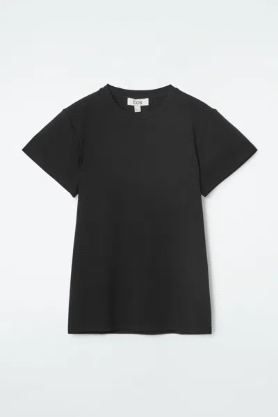 Cos Shrunken T-shirt In Black