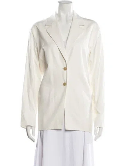 Pre-owned Cos Silk Blazer In White