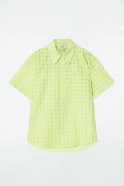 Cos Silk-blend Utility Shirt In Yellow