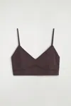 Cos Silk Bralette In Brown