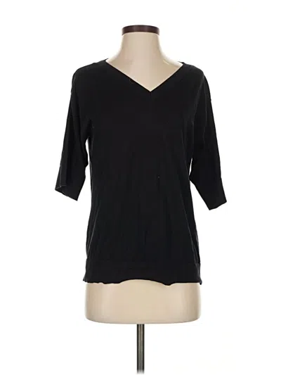 Pre-owned Cos Silk Cardigan Sweater In Black