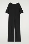 Cos Silk-crepe Jumpsuit In Black