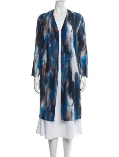 Pre-owned Cos Silk Tie-dye Print Vest In Blue