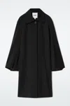 Cos Single-breasted Car Coat In Black