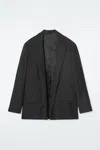 Cos Single-breasted Wool Blazer In Black