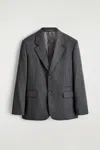 Cos Single-breasted Wool Blazer In Gray