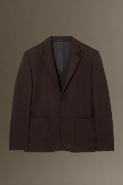Cos Single-breasted Wool-blend Blazer - Relaxed In Brown