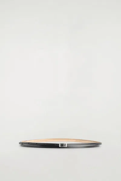 Cos Skinny Double-wrap Leather Belt In Black
