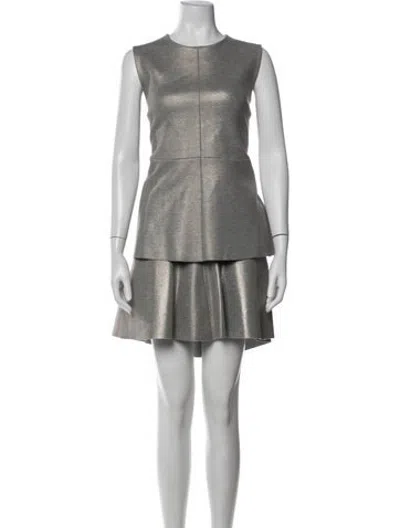 Pre-owned Cos Skirt Set In Grey/metallic