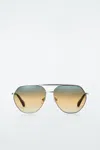 Cos Skyline Sunglasses - Aviator In Grey