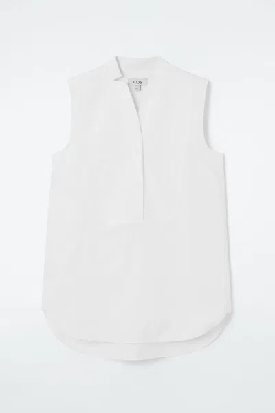 Cos Sleeveless Blouse In White