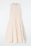 Cos Sleeveless Bubble-hem Midi Dress In Pink