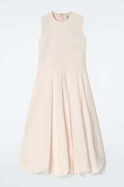 Cos Sleeveless Bubble-hem Midi Dress In Pink