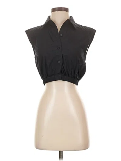 Pre-owned Cos Sleeveless Button Down Shirt In Black