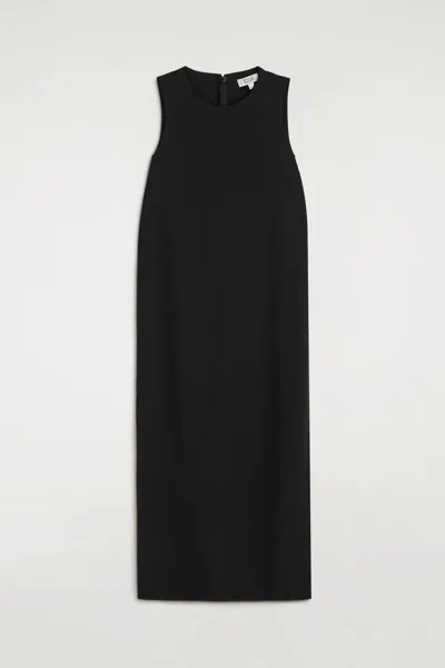 Cos Sleeveless Crepe Midi Dress In Black