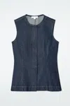 Cos Sleeveless Denim Top In Blue