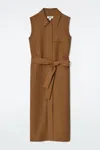 Cos Sleeveless Utility Midi Shirt Dress