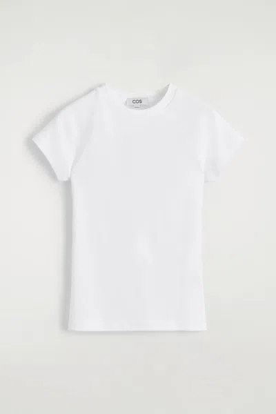 Cos Slim Cotton T-shirt In White
