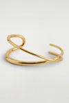 Cos Slim Double-wrap Cuff In Gold