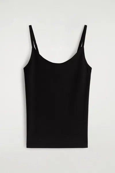 Cos Slim-fit Jersey Cami Top In Black