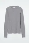 Cos Slim-fit Long-sleeve Top In Grey