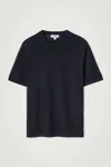 Cos Slim-fit Merino Wool T-shirt In Blue