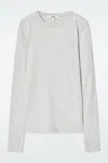 Cos Slim Lightweight Long-sleeved Top In Grey