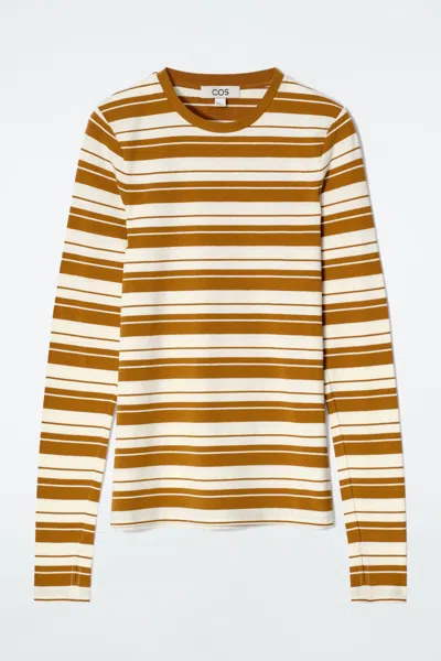 Cos Slim Lightweight Long-sleeved Top In Yellow