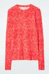 Cos Slim Long-sleeve Top In Red