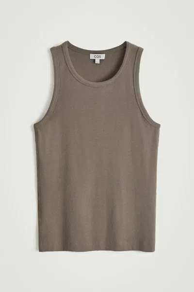 Cos Slim Ribbed Cotton Tank Top