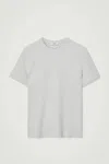 Cos Slim Ribbed T-shirt In White