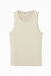 Cos Slim Ribbed Tank Top In Neutral