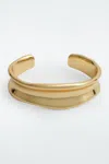 Cos Slim Sculpted Cuff In Gold