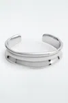 Cos Slim Sculpted Cuff In Silver
