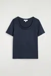 Cos Slim Silk T-shirt In Multi