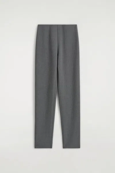 Cos Slim Straight-leg Pants In Gray