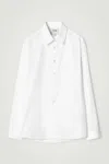 Cos Slim Tailored Poplin Shirt In White