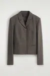 Cos Slim Waisted Wool Blazer In Gray