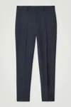 Cos Slim-fit Wool Trousers In Blue
