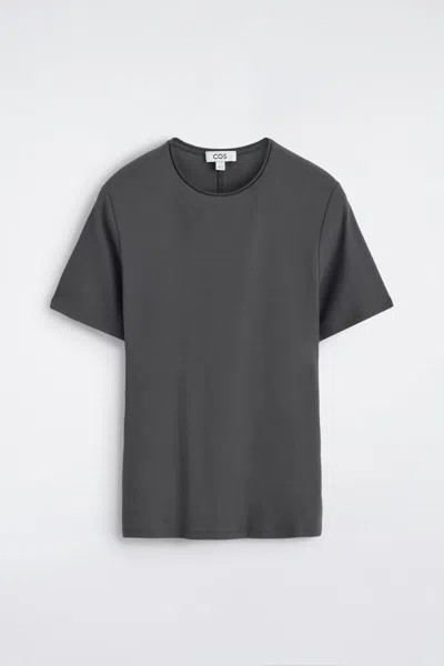 Cos T-shirt Coupe Slim En Coton In Gris In Gray