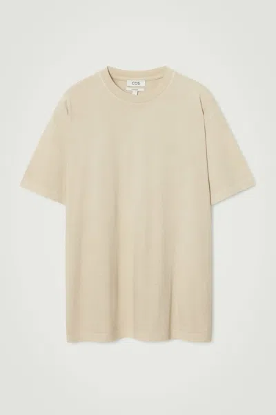 Cos Slouched T-shirt In Beige