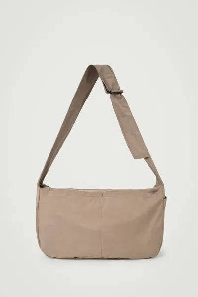 Cos Slouchy Water-repellent Crossbody Bag - Nylon In Green