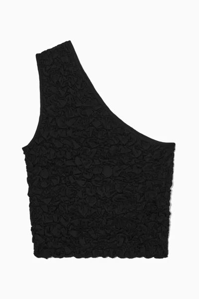 Cos Quilted One-shoulder Tank Top In Black