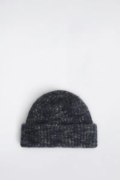 Cos Space-dyed Brushed Wool-blend Beanie In Black