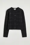 Cos Sparkly Bouclé-knit Cardigan In Black